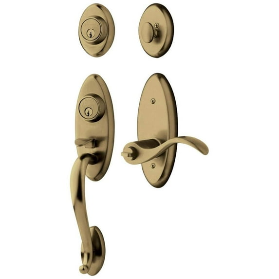 Baldwin 85345.2Lh Landon Single Cylinder Two Point Handleset - Black