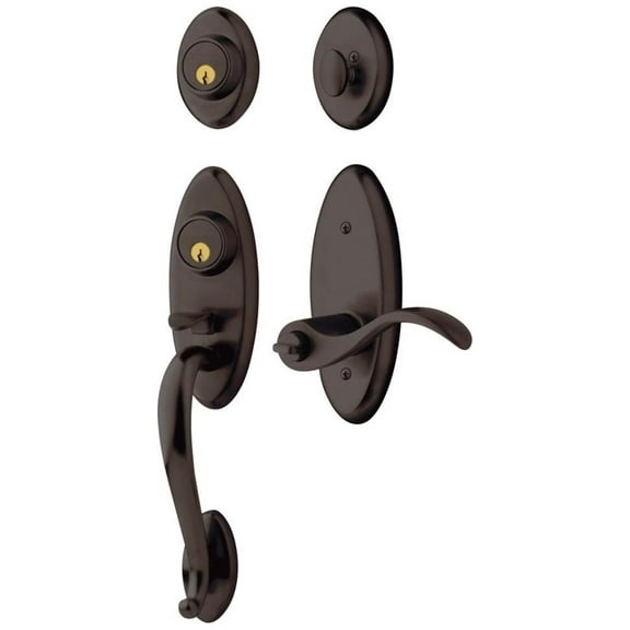 Baldwin 853451122LH Landon Single Cylinder Two Point Handleset - Bronze
