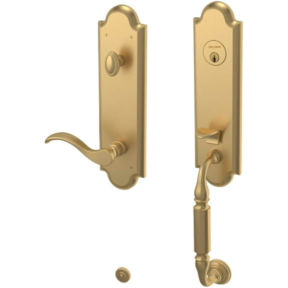 Baldwin 85350.Lent Manchester Left Handed One Piece Single Cylinder Keyed Entry Handleset