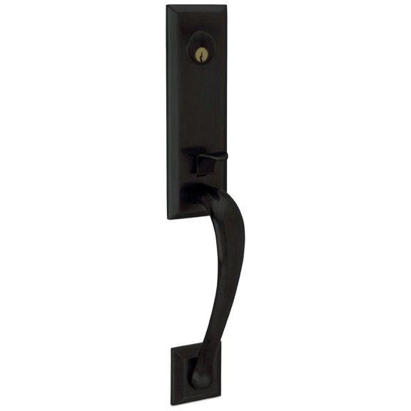 Baldwin 85352190LENT Left Handed Cody Single Cylinder Handleset - Black