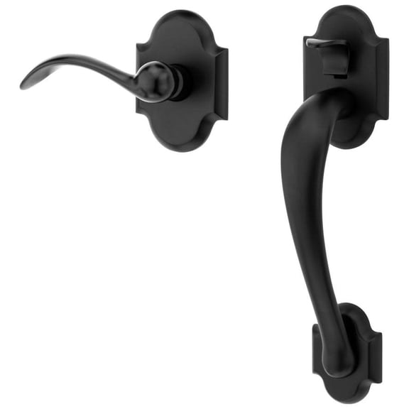 Baldwin 85353.Acrh Boulder Sectional Entry Right Handed Handle Set Kit - Black