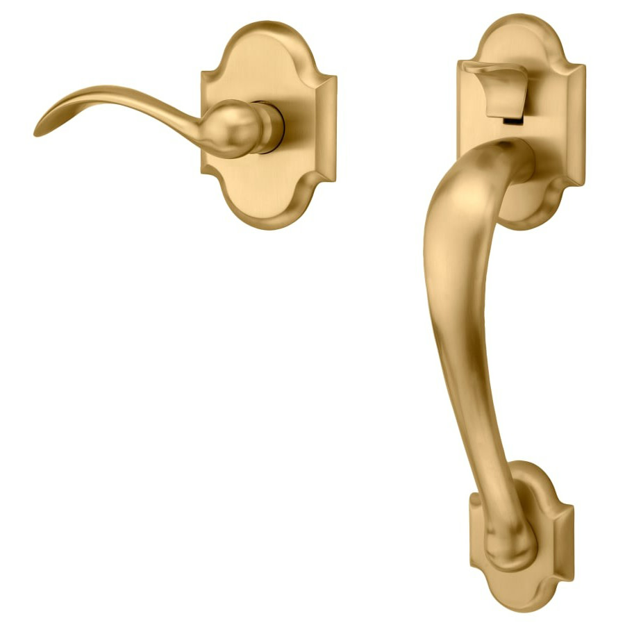 Baldwin Boulder Sectional Entry Right Handed Handle Set Kit  Brass