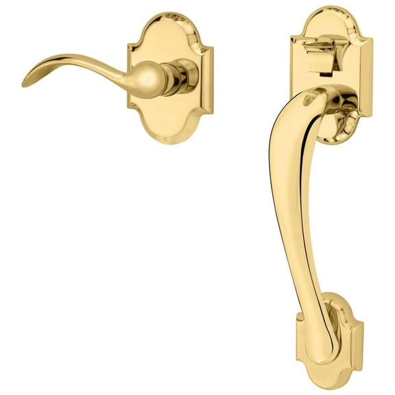 Baldwin 85353.Acrh Boulder Sectional Entry Right Handed Handle Set Kit - Brass