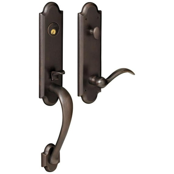 Baldwin 85354402RENT Right Handed Boulder Single Cylinder Sectional Handleset - Bronze