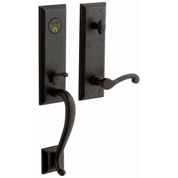 Baldwin 85355402LENT Stonegate Left Handed One Piece Single Cylinder Keyed Entry Handleset
