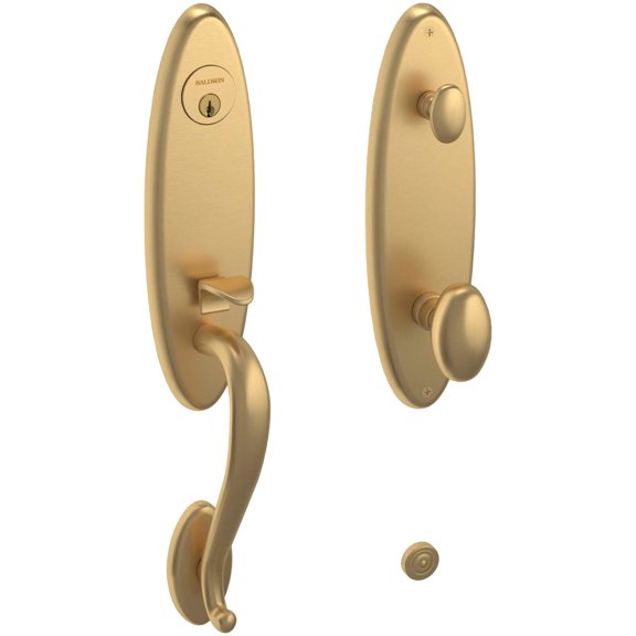 Baldwin 85360033ENTR Blakely One Piece Single Cylinder Keyed Entry Handleset - Brass