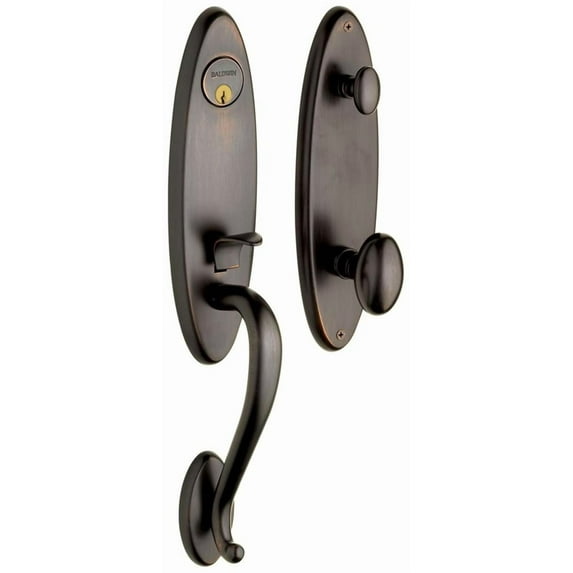 Baldwin 85360112ENTR Blakely One Piece Single Cylinder Keyed Entry Handleset - Bronze