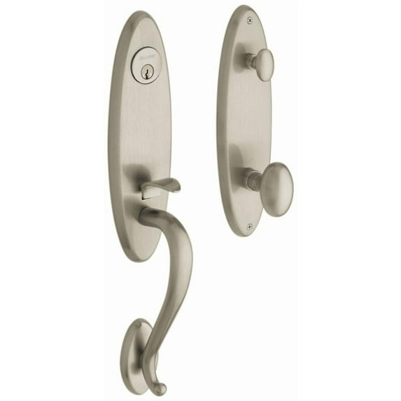 Baldwin 85360.Entr Blakely One Piece Single Cylinder Keyed Entry Handleset - Nickel