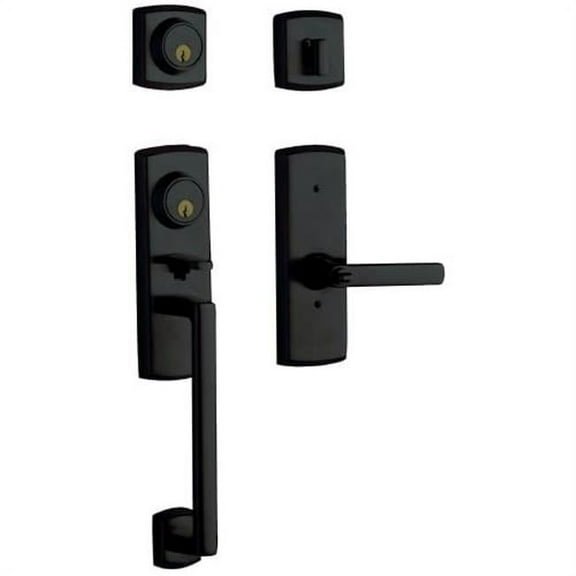 Baldwin 853851902LH Soho Two Point Left Handed Single Cylinder Sectional Handleset, Satin Black