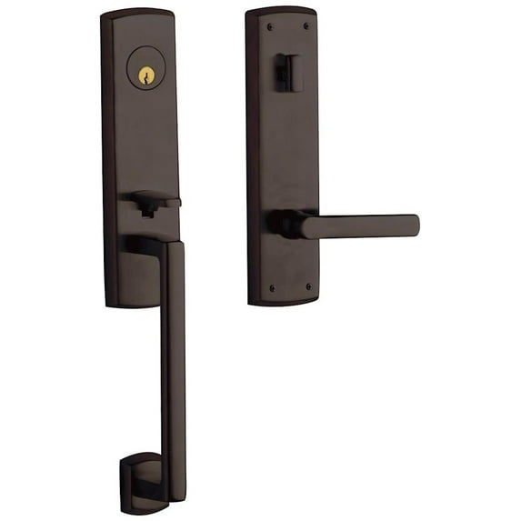 Baldwin 85387112LENT Evolved Soho Escutcheon Handleset - Venetian Bronze