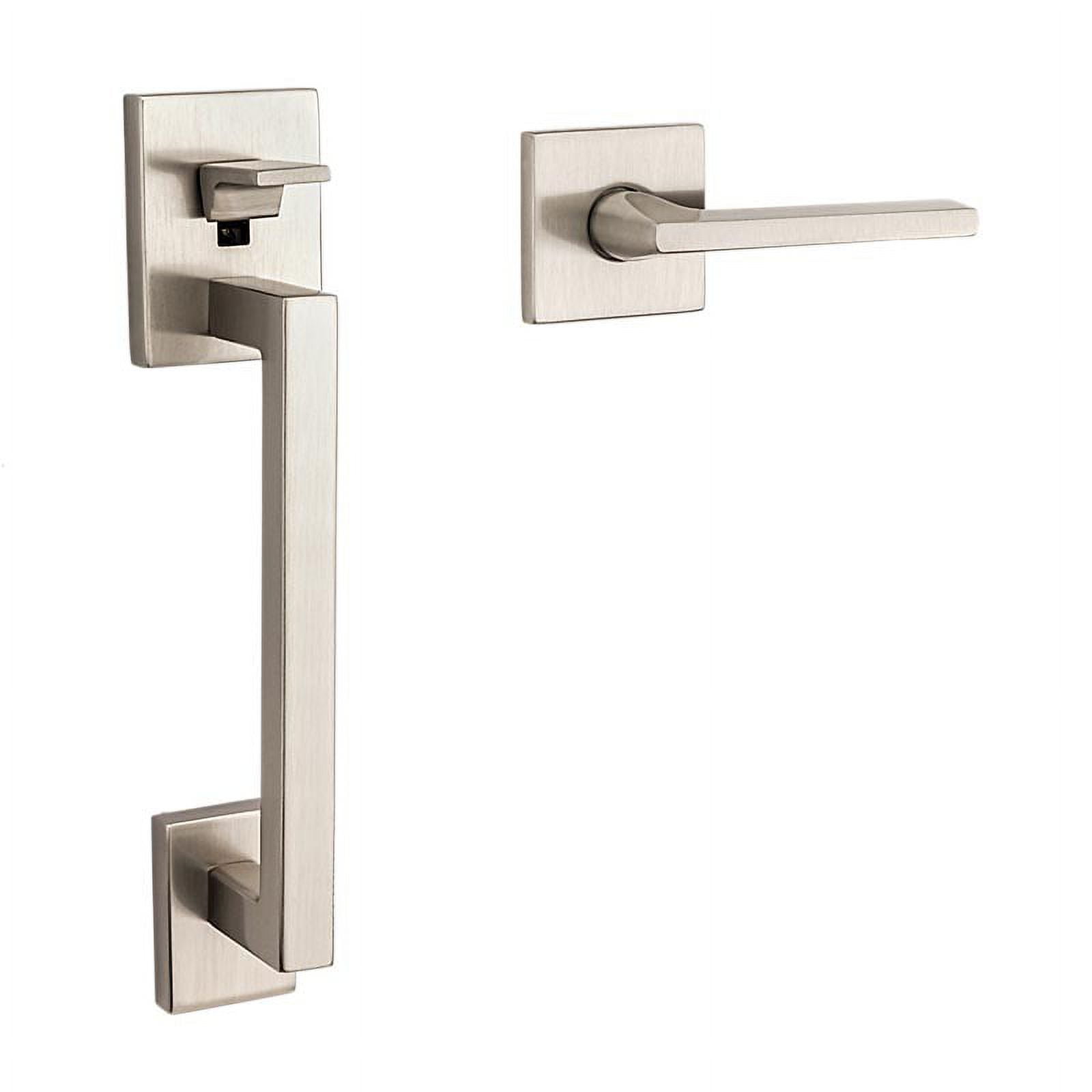 Minneapolis Lifetime Satin Nickel Left Handed Brass Handle Grip