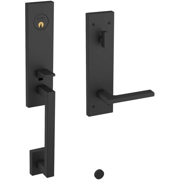 Baldwin 85391.RENT Minneapolis Right Handed Single Cylinder Keyed Entry One Piec, Satin Black