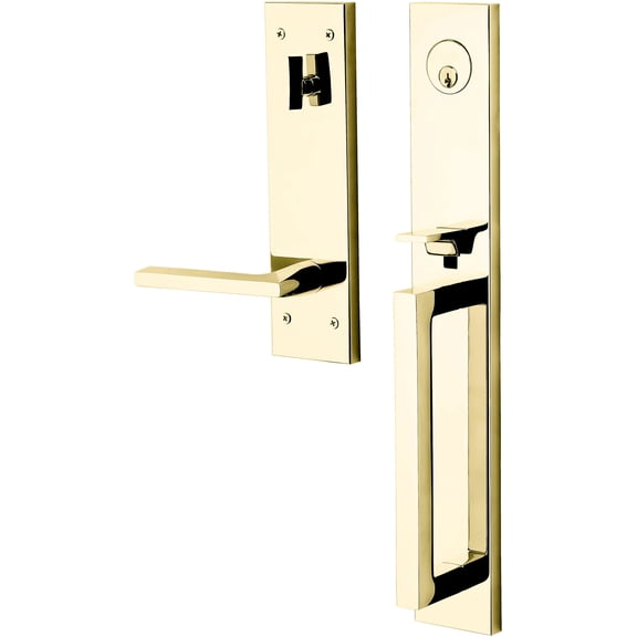 Baldwin 85392.RENT Minneapolis Right Handed Single Cylinder Keyed Entry Full Pla, Lifetime Polished Brass
