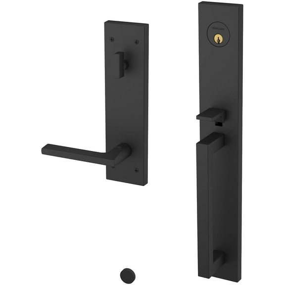 Baldwin 85392190RENT Minneapolis Single Cylinder Right Handed Entry Set, Satin Black