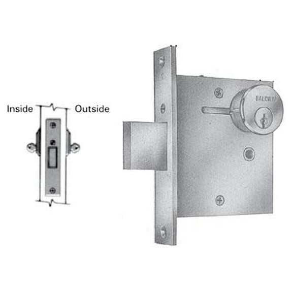 Baldwin 8555102 Double Cylinder Mortise Deadlock
