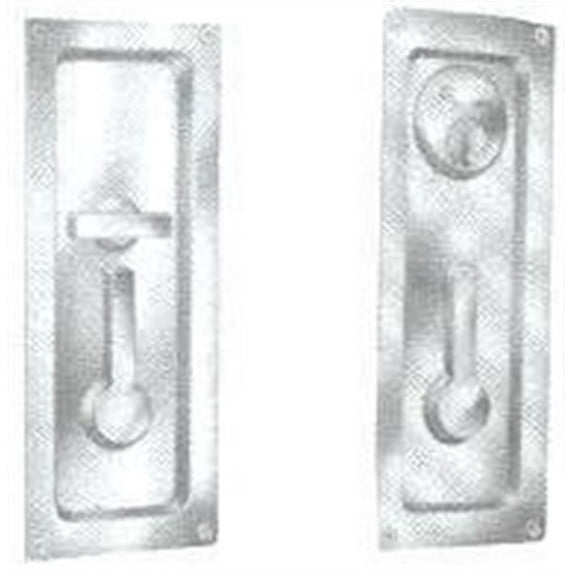 Baldwin 8590 Entrance Function Single Cylinder Sliding Door Lock, Polished Brass