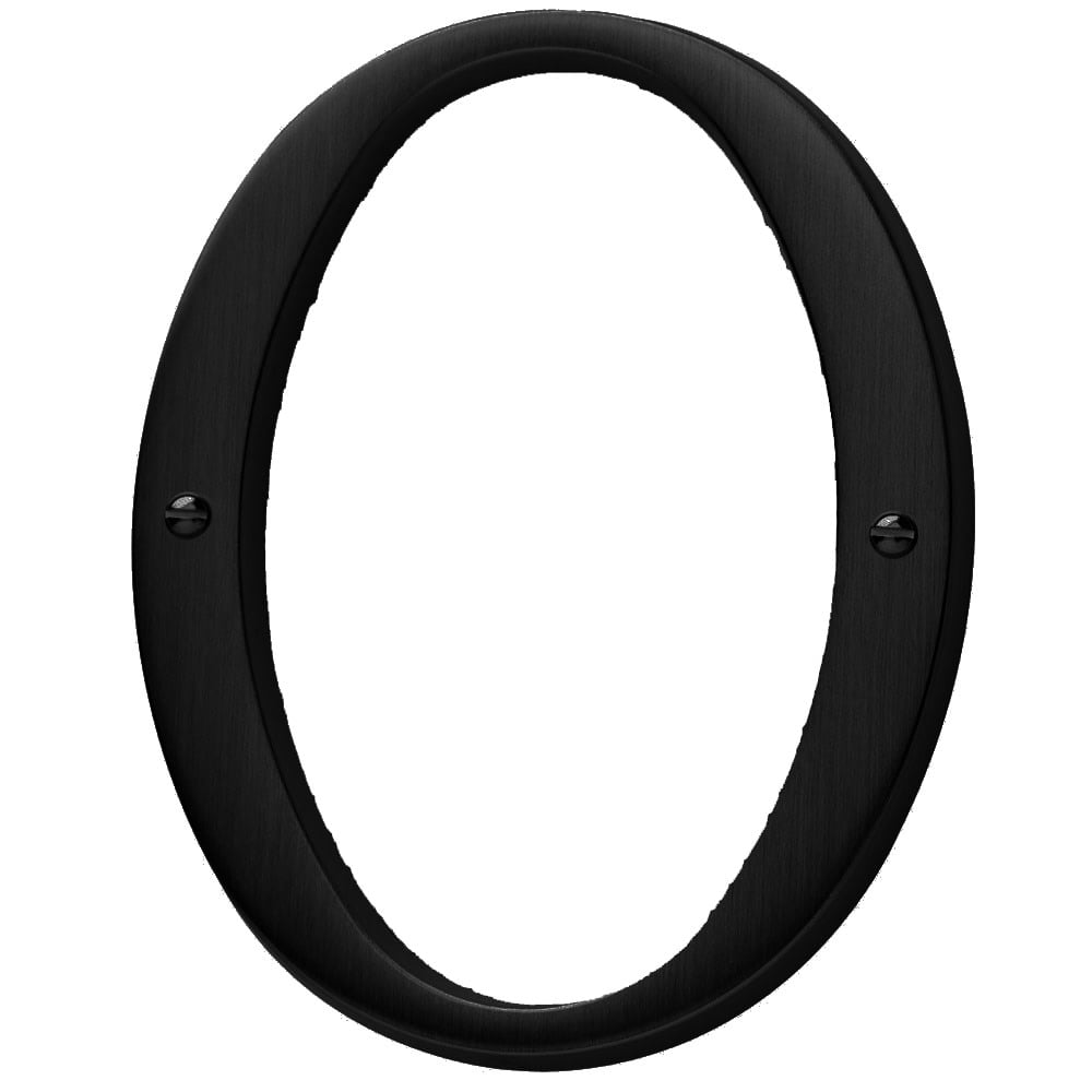 Baldwin 90670190 House Number - 0, Satin Black