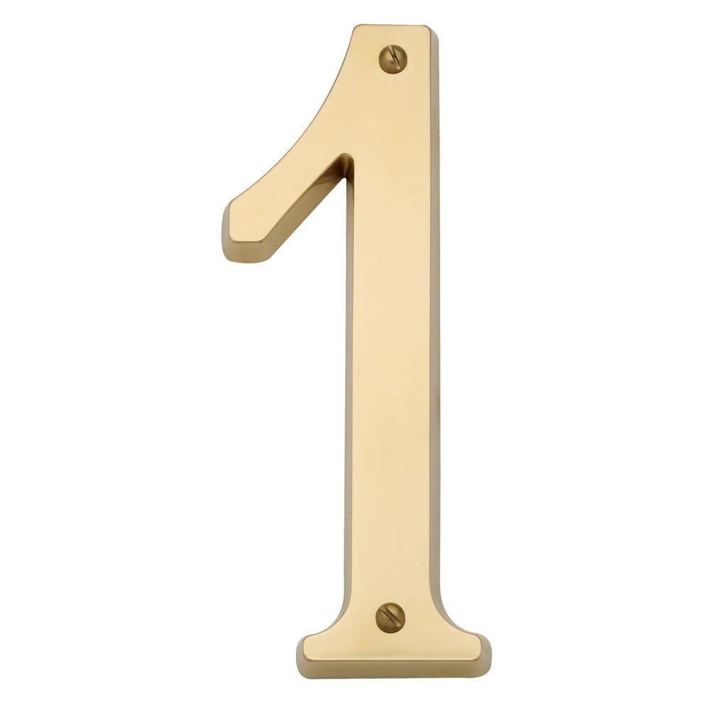 Baldwin 90671 Solid Brass Residential House Number 1 - Brass