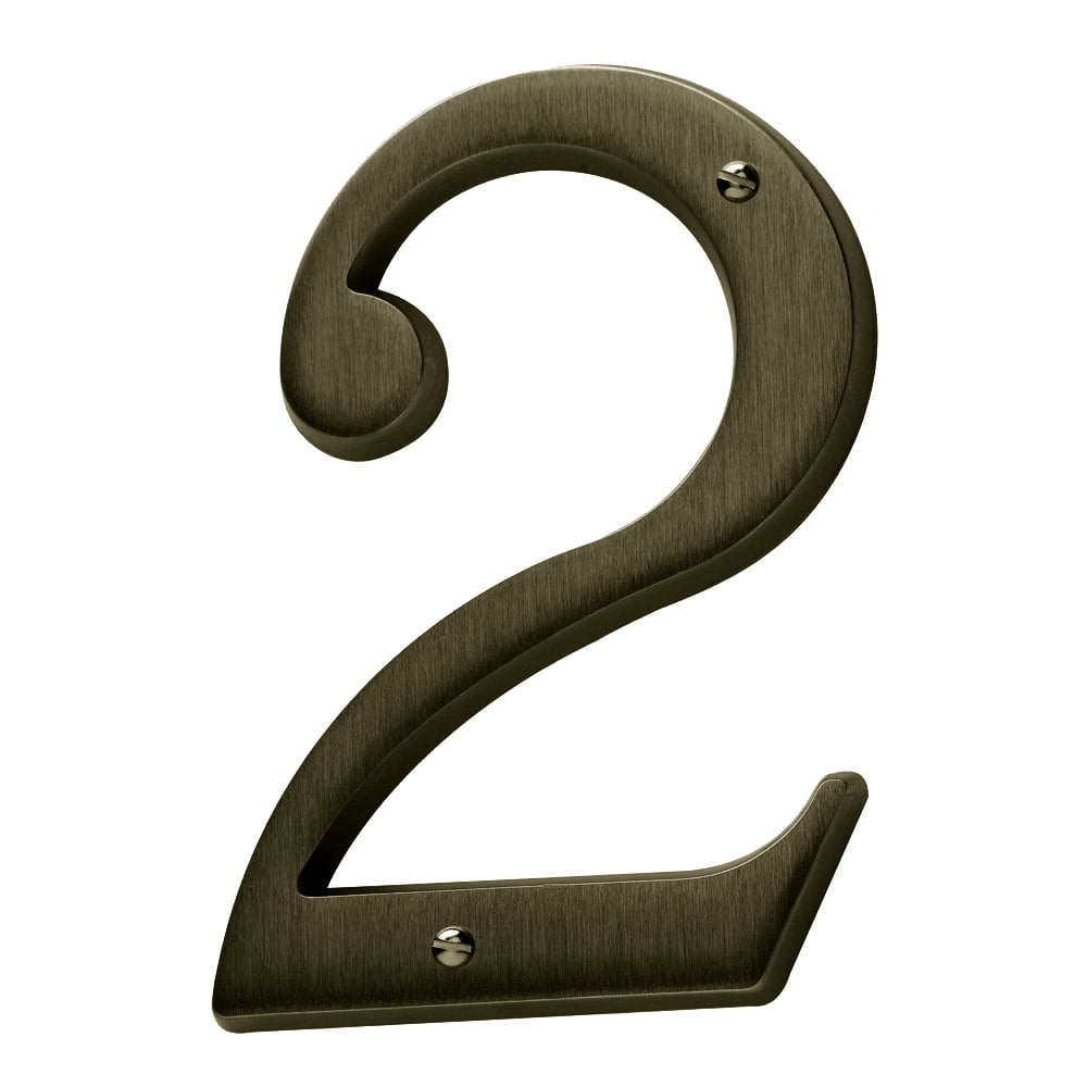 Baldwin 90672050# 2 House Number, Antique Brass