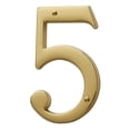 thumbnail image 1 of Baldwin Estate 90675.003.CD Solid Brass Traditional House Number Five in Polished Brass, 4.75", 1 of 5