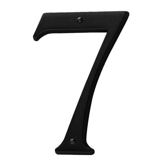 Baldwin 90677190# 7 House Number Flat, Black