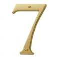 thumbnail image 1 of Baldwin 90677031 77# 7 House Number, Unlacquered Brass, 1 of 7