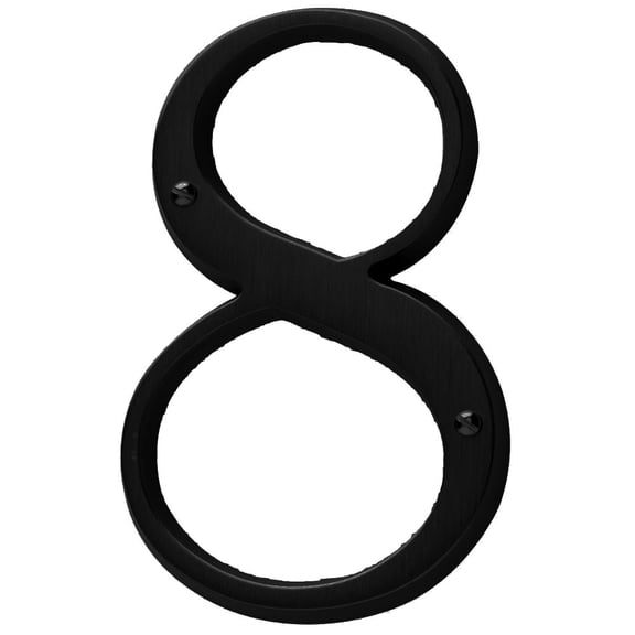 Baldwin 90678190# 8 House Number Flat, Black