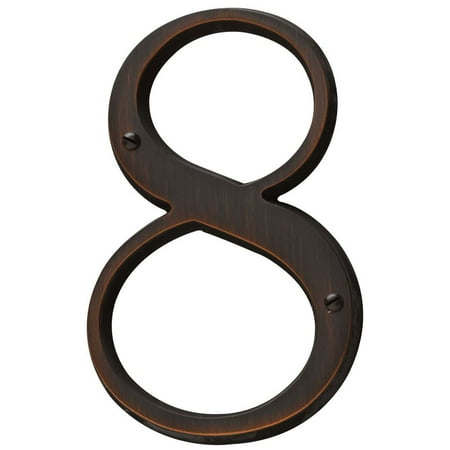 Baldwin Estate 90678.112.CD Solid Brass Traditional House Number Eight in Venetian Bronze, 4.75"
