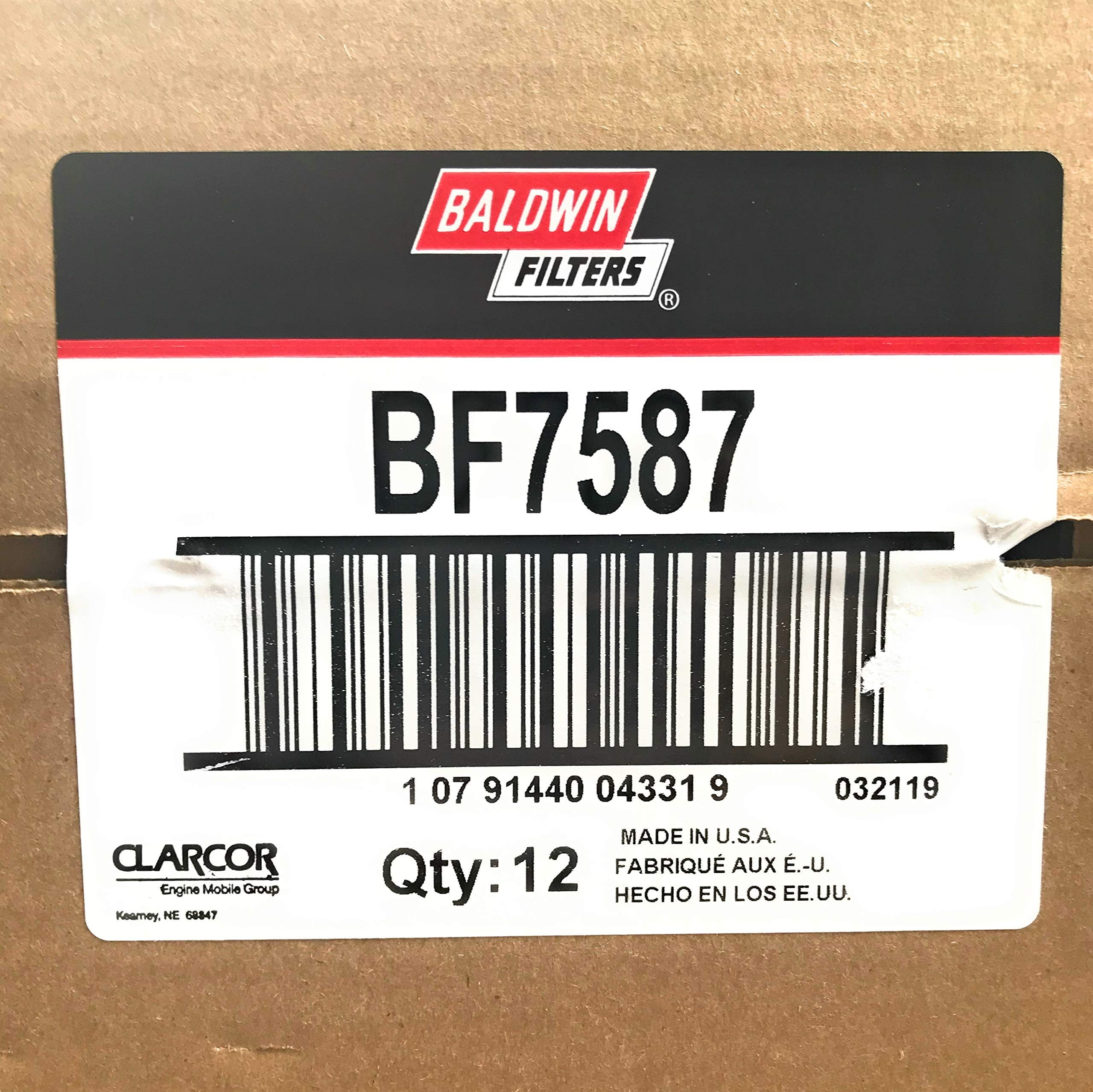 Baldwin BF7587 Fuel Filter Pack of 12