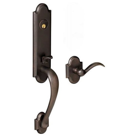 Baldwin Boulder Handleset with Interior Lever and Sectional Trim, Less Deadbolt
