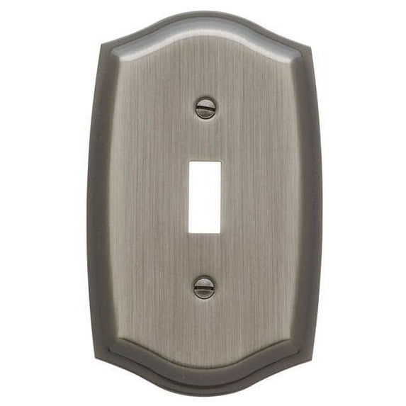 Baldwin 4756.Cd Colonial Single Toggle Solid Brass Switch Plate - Nickel