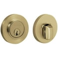 thumbnail image 1 of Baldwin 8244 Contemporary Solid Brass Single Cylinder Keyed Entry Deadbolt From The Estate, 1 of 7