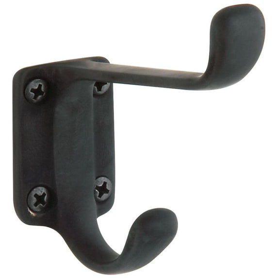 Baldwin 0781190 Estate Double Robe Hook - Black