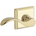 thumbnail image 1 of Baldwin EN.CUR.L.TSR.003 Entry Left Hand Curved Lever & Traditional Square Rose, Polished Brass, 1 of 1