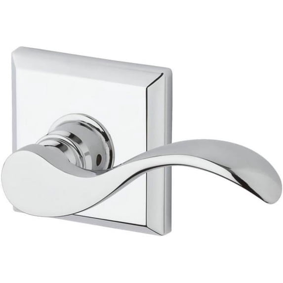 Baldwin EN.CUR.L.TSR.260 Entry Left Hand Curved Lever & Traditional Square Rose, White Bronze