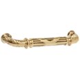 thumbnail image 1 of Baldwin 2597060 Satin Brass and Brown 8 Inch Center to Center Edinburgh Style Door Pull, 1 of 2