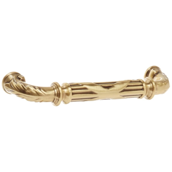 Baldwin 2597060 Satin Brass and Brown 8 Inch Center to Center Edinburgh Style Door Pull