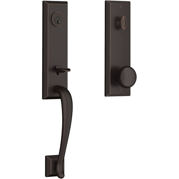 Baldwin Ee.Delxrou.Sbe Del Mar One Piece Single Cylinder Keyed Entry Handleset - Bronze