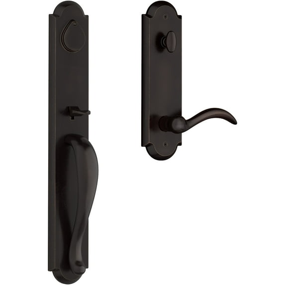 Baldwin EEELKxARCRRAE481 Elkhorn Full Plate Single Cylinder Keyed Entry Handleset - Bronze