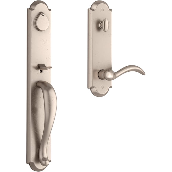 Baldwin EEELKxARCRRAE492 Elkhorn Full Plate Single Cylinder Keyed Entry Handleset -