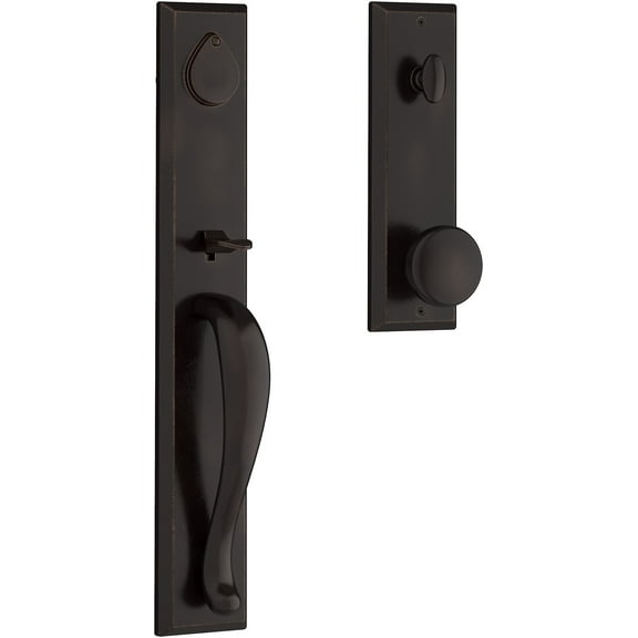 Baldwin Ee.Lonxrus.Sbe Longview Full Plate Single Cylinder Keyed Entry Handleset - Bronze