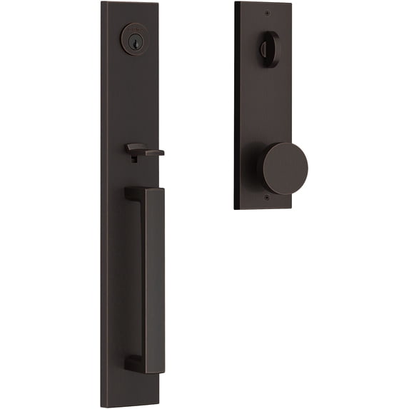 Baldwin EESANxCONCQE112 Santa Cruz Full Plate Single Cylinder Keyed Entry Handleset -