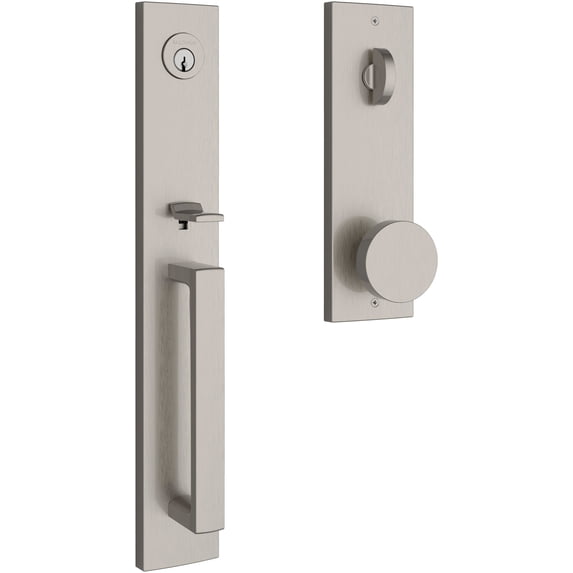 Baldwin EESANxCONCQE150 Santa Cruz Full Plate Single Cylinder Keyed Entry Handleset -