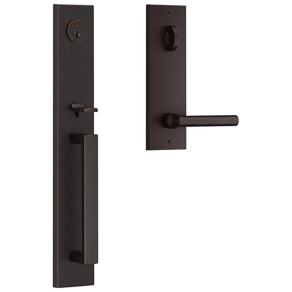 Baldwin Santa Cruz Handleset - Tube Lever, Venetian Bronze