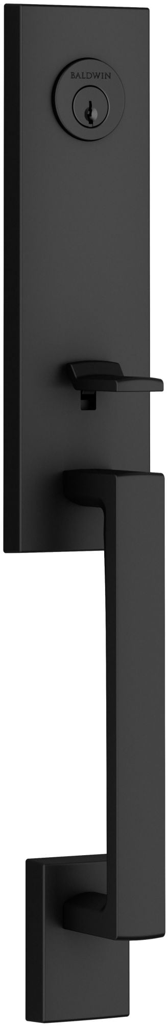 Satin Black Solid Brass Contemporary Single Cylinder Handleset