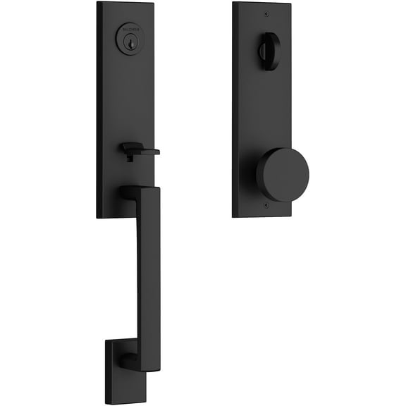 Baldwin Ee.Seaxcon.Cqe Seattle One Piece Single Cylinder Keyed Entry Handleset - Black