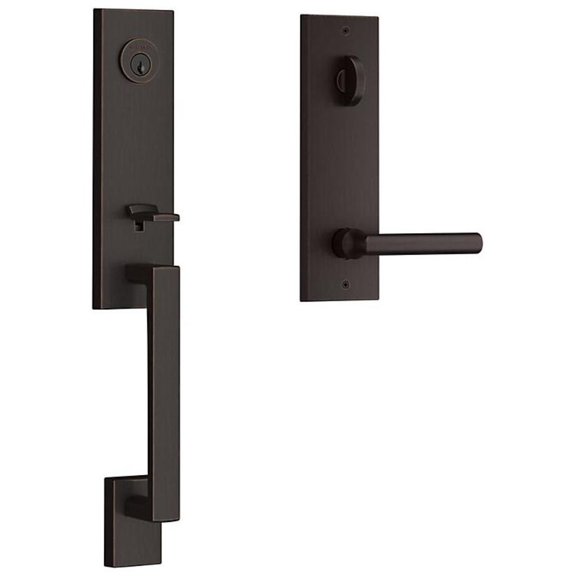 Baldwin Seattle Handleset - Tube Lever, Venetian Bronze