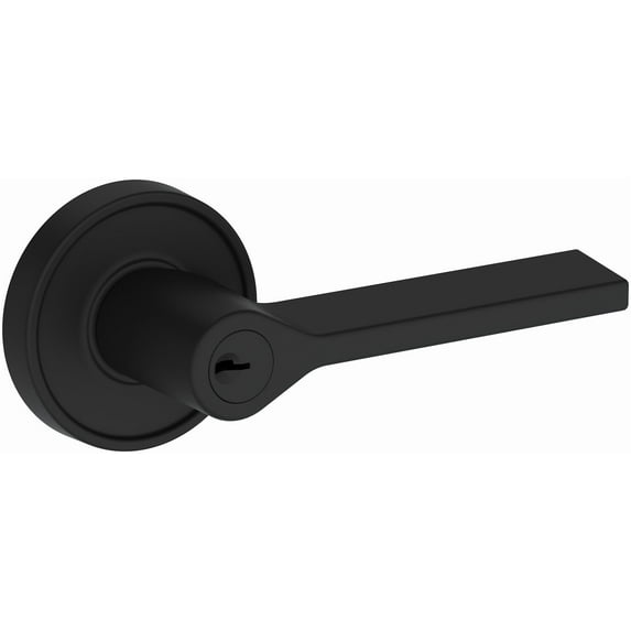 Baldwin ENANARRR190 Anaheim Hills Single Cylinder Keyed Entry Door Lever Set - Black