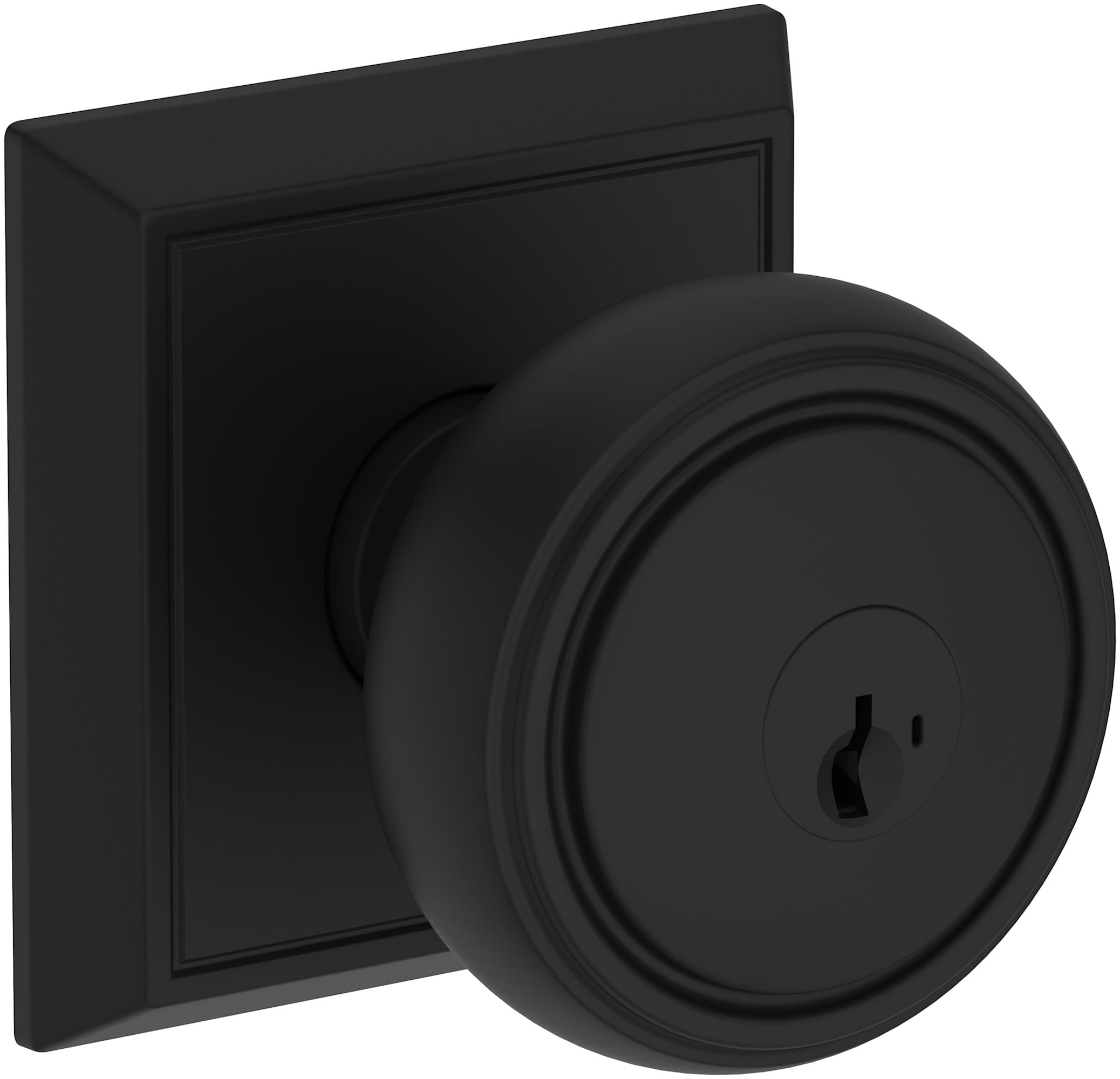 Baldwin ENBRECHR190SMC Bremerton Single Cylinder Keyed Entry Door Knob Set - Black