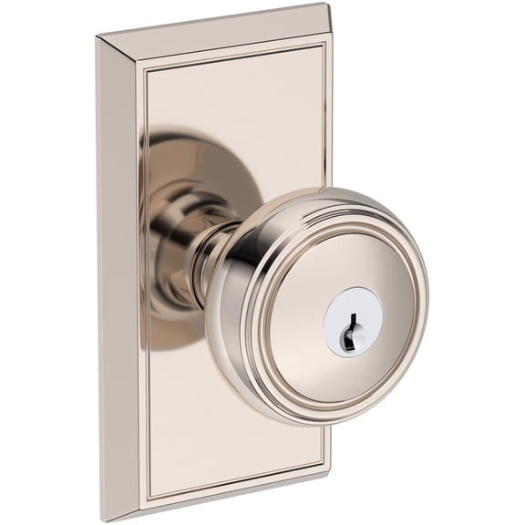 Baldwin ENBREHFR055 Bremerton Single Cylinder Keyed Entry Door Knob Set - Nickel